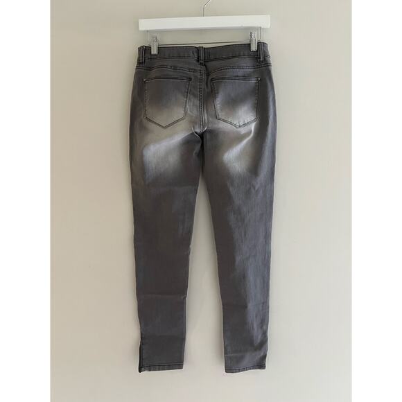 Fire Los Angeles Junior's Skinny Jeans Black Wash Zipper Pockets & Ankles 5 JL - Picture 7 of 12